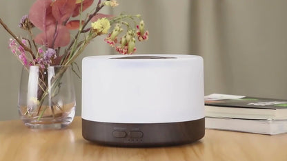 LuftZeit Relax 500 – Smarter WLAN Luftbefeuchter & Aroma-Diffuser, kompatibel mit Alexa & Google Home, 7 LED-Farben