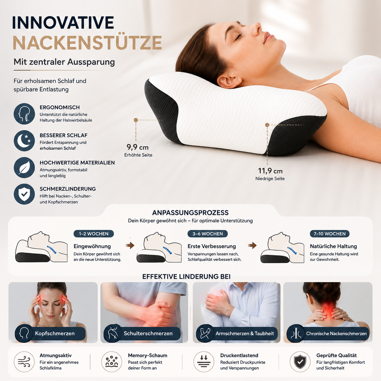 Luft-Zeit™ Ergonomisches Nackenkissen