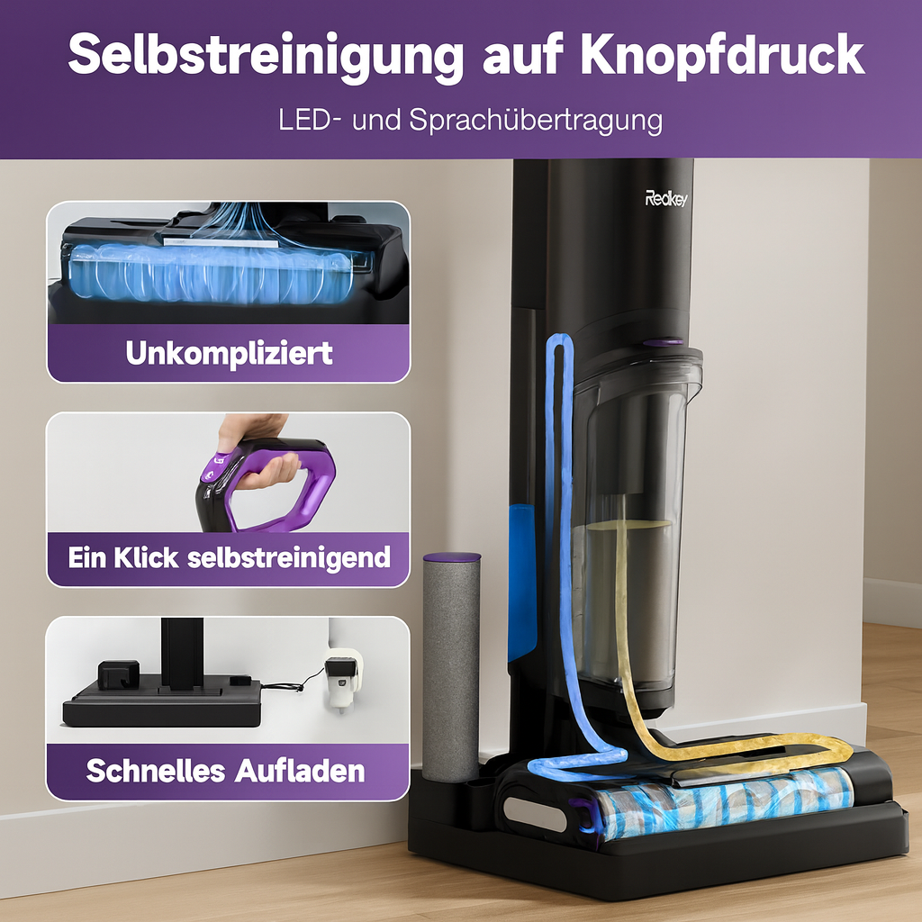 Redkey W15 AquaSweep 3‑in‑1 Power‑Reiniger für makellose Böden