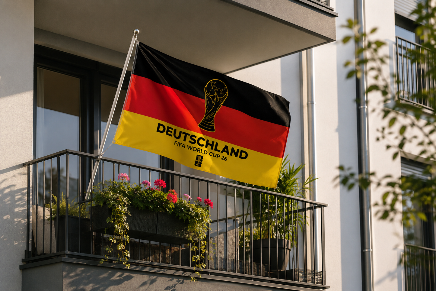 Deutschland Fanflagge – Limitierte WM Sonderedition Set