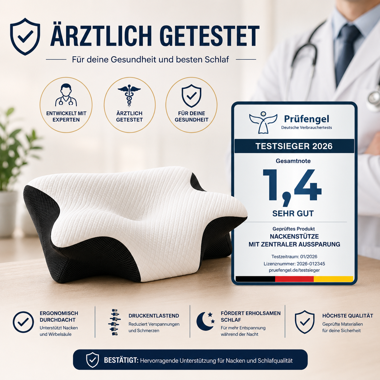 Luft-Zeit™ Ergonomisches Nackenkissen