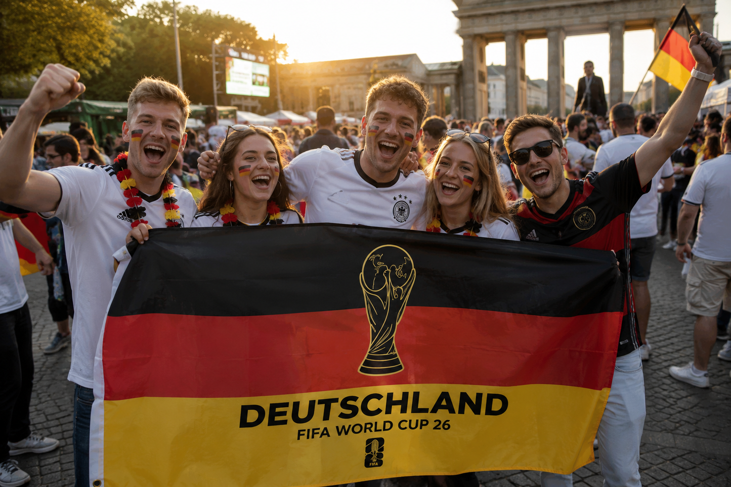 Deutschland Fanflagge – Limitierte WM Sonderedition Set