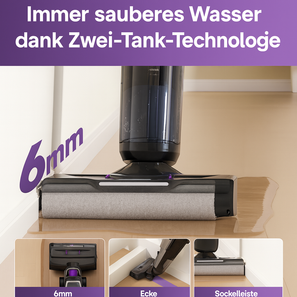 Redkey W15 AquaSweep 3‑in‑1 Power‑Reiniger für makellose Böden