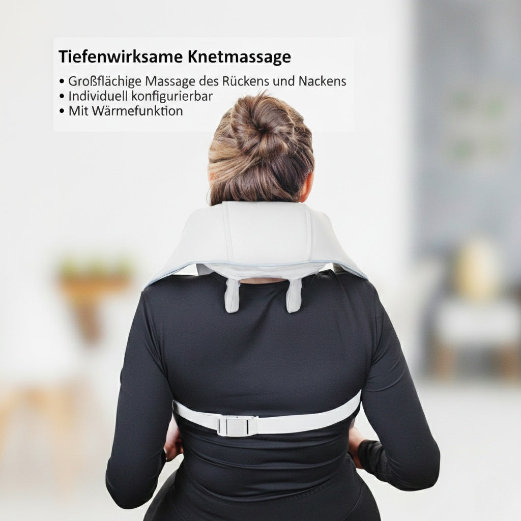PureRelax One Softheal – Tiefenwirksames Nacken- & Schultermassagegerät mit Wärmefunktion