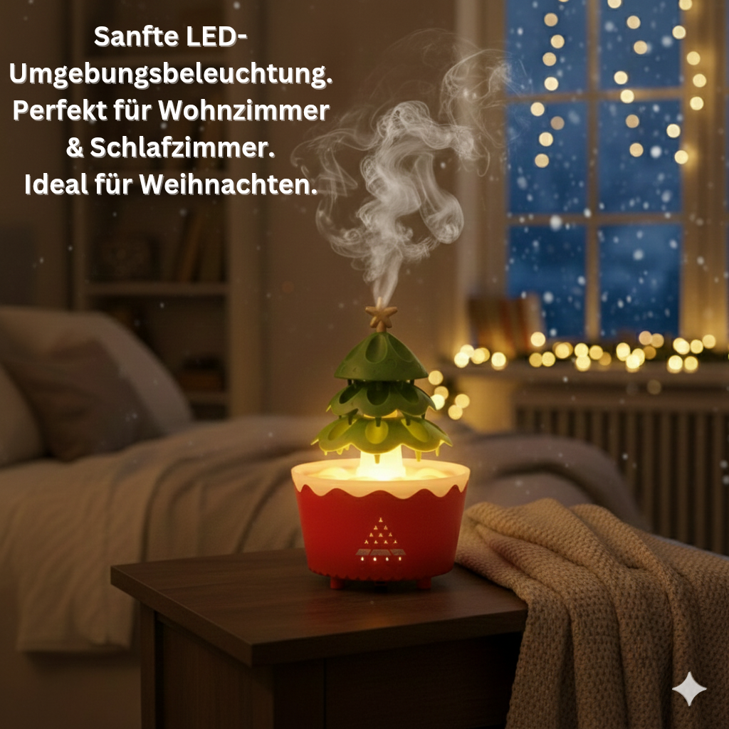 LuftZeit RainPine 250 – Weihnachtsbaum-Regenbefeuchter mit LED & Aroma