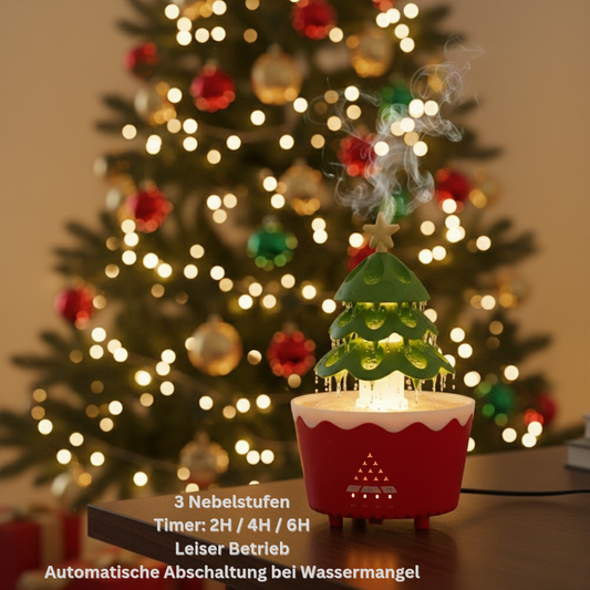 LuftZeit RainPine 250 – Weihnachtsbaum-Regenbefeuchter mit LED & Aroma